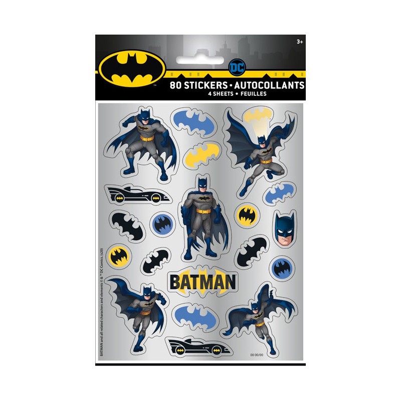 8 Masques Batman - Carton pour l'anniversaire de votre enfant