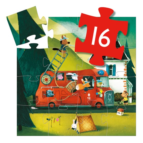 Puzzle 3 ans camion de pompier - Djeco