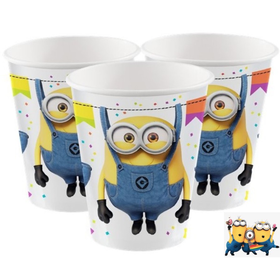 8 Gobelets papier Les Minions 250 ml