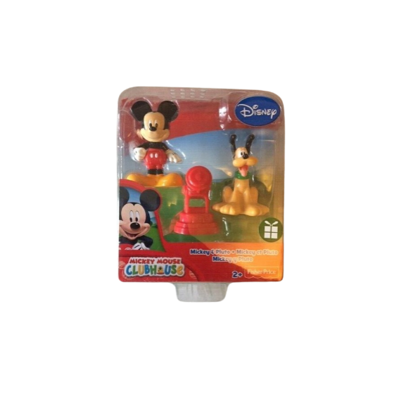 Figurine Mickey et Pluto avec télescope