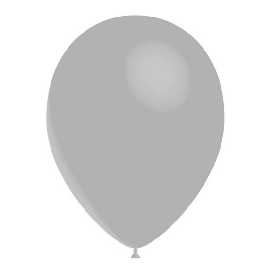 10 ballons gonflables latex gris