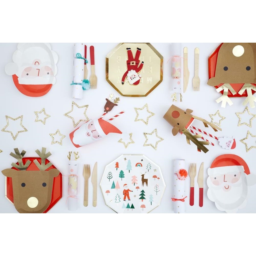 Table de Noël : 8 assiettes de Noël en carton Meri Meri
