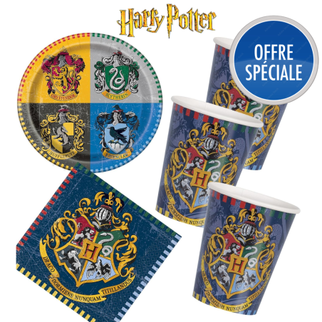 Kit fête d'anniversaire thème Harry Potter pour 6 enfants