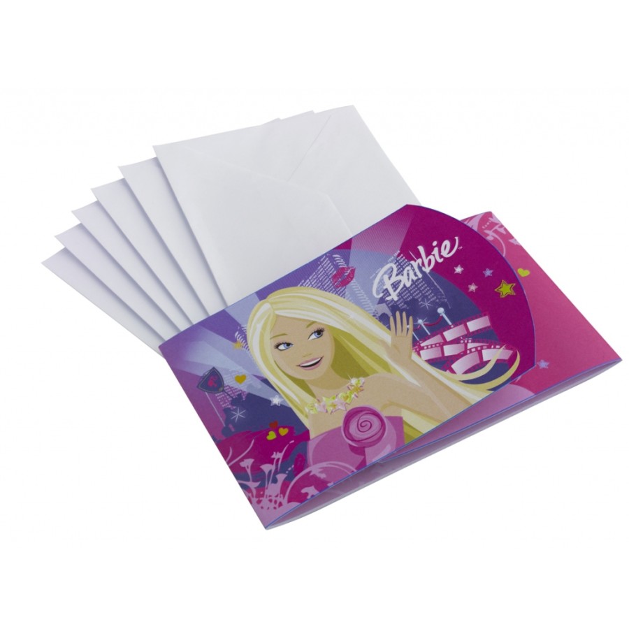 6 cartes d'invitation Barbie™