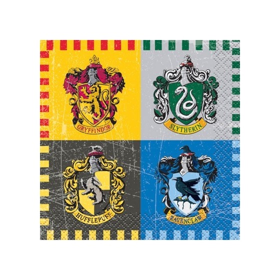 16 petites serviettes Harry Potter