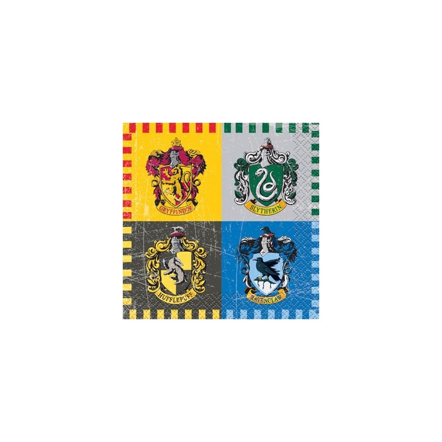 16 petites serviettes Harry Potter