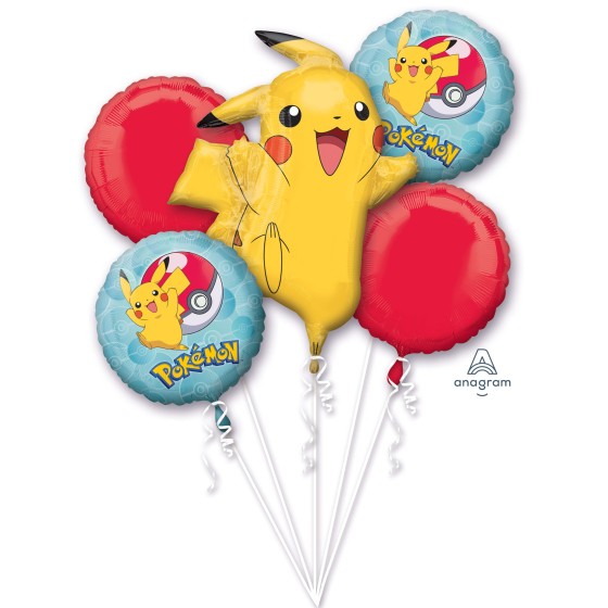 5 Ballons aluminium Pokémon