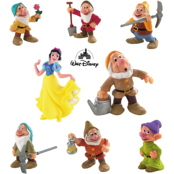 Ensemble de 8 figurines Blanche-Neige et les Sept Nains - Collection Disney Bullyland