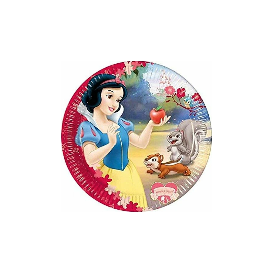 Lot de 10 assiettes en carton Blanche Neige 19,5 cm