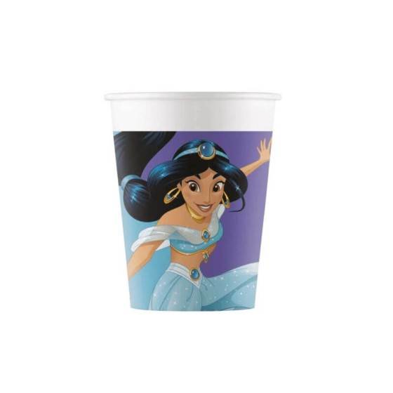 8 Gobelets en carton Jasmine Princesse Disney  200 ml