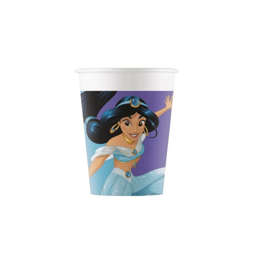 8 Gobelets en carton Jasmine Princesse Disney  200 ml