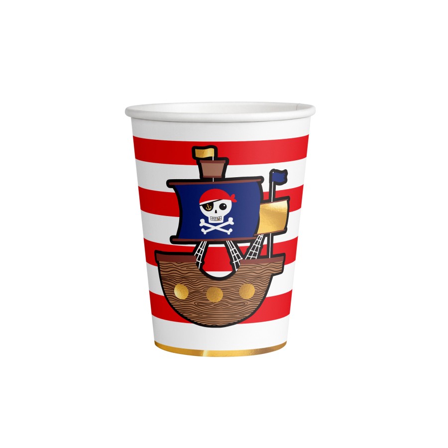 8 Gobelets carton Little Pirate