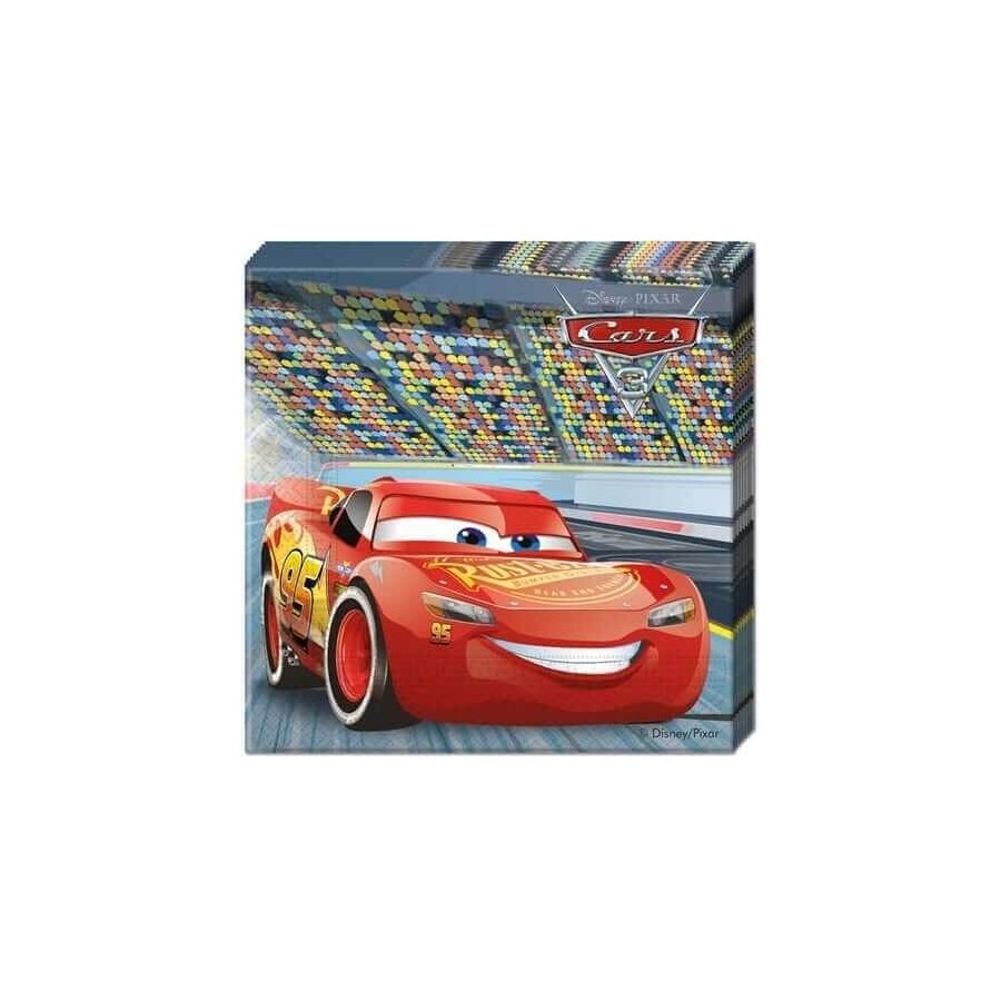 20 serviettes en papier Cars 3