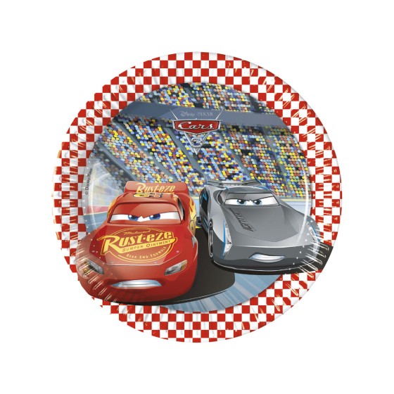 8 assiettes à dessert Cars 3