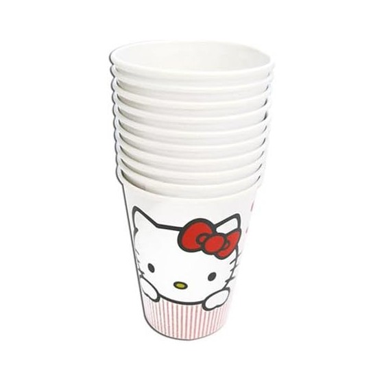 10 Gobelets Carton Hello Kitty