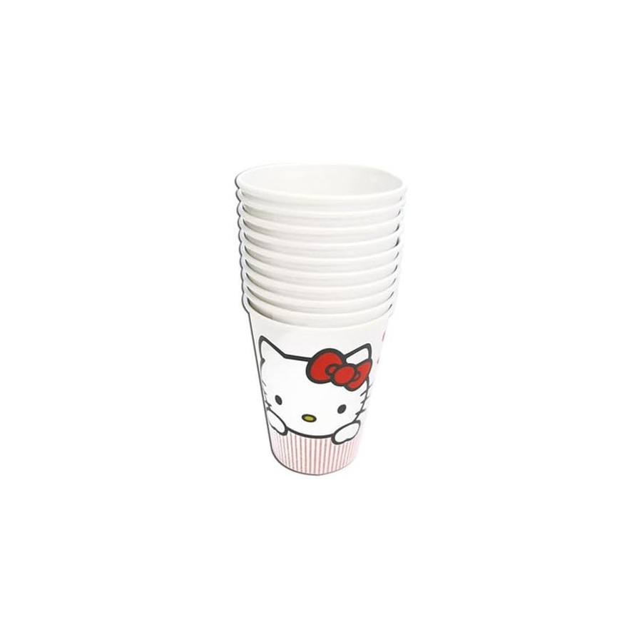 10 Gobelets Carton Hello Kitty