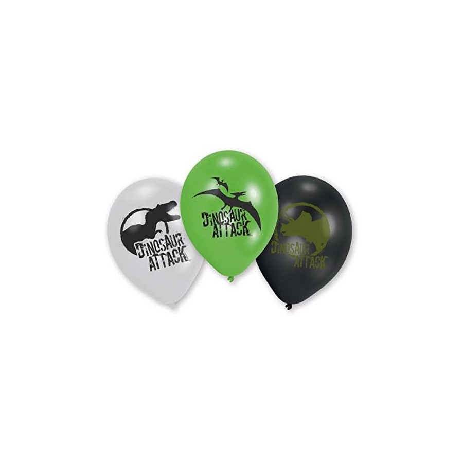 6 Ballons latex Dinosaure