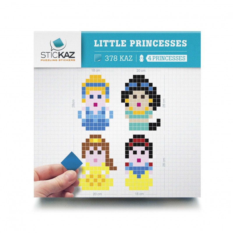 Les princesses Disney en pixel - Stickers muraux