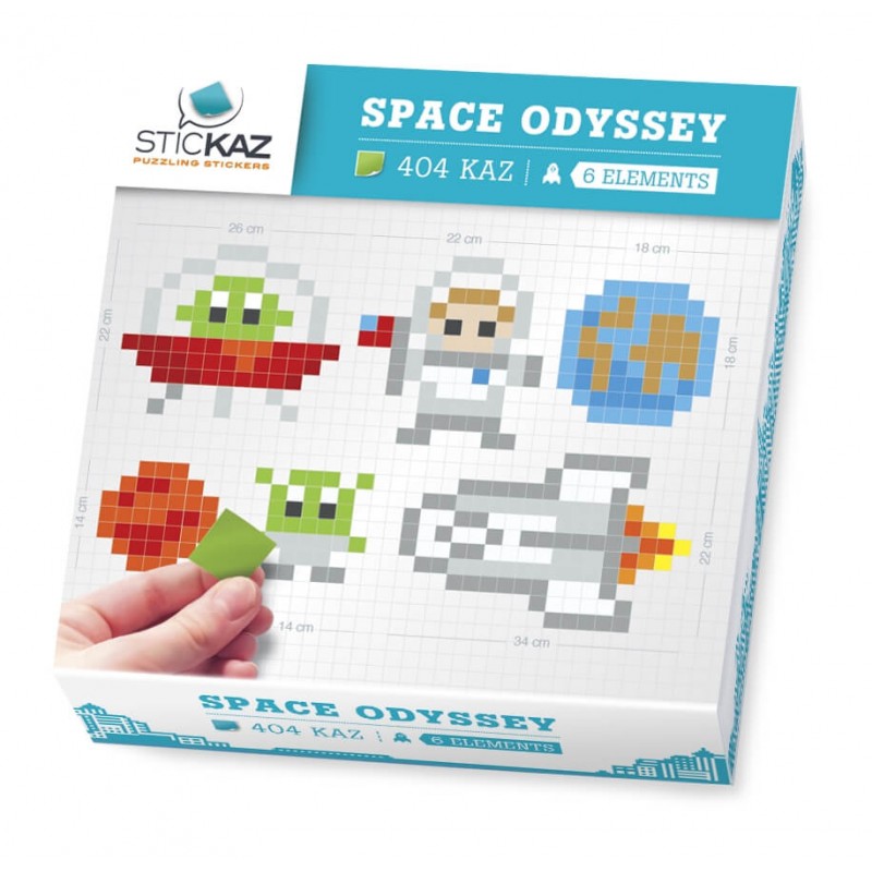 Box Space Odyssey - Stickers muraux Pixel Art